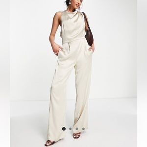 Cowl Neck Jumpsuit | Asymmetrical Back | NWT
